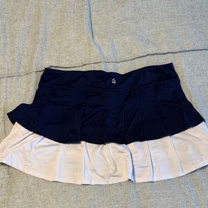 Navy and White Mini Skirt